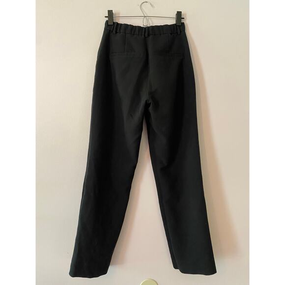 Abercrombie & Fitch Black Pleated Straight Leg Trousers Dress Pants Women size 2 - Picture 8 of 14